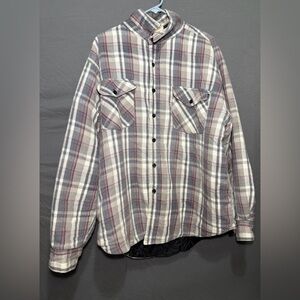 Five Brother Insulated Plaid Flannel Shirt Jacket